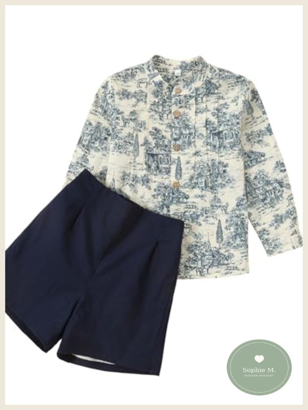 Toddler Boys 2-Piece Fall Winter Outfit, Button-Down Shirt & Suspenders Pants